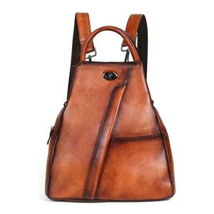 Sac à dos rétro AndoBag pour femmes, sac à bandoulière en cuir de vache véritable, sac à main pour les trajets quotidiens, grande capacité, sacs à dos de voyage en plein air 2089 - Product Image 2