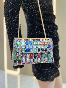 Sacs à main en strass tendance pour femmes, sacs à bandoulière à chaîne, sacs de soirée scintillants, sacs de cocktail, sacs de bal, sacs de mariage, sacs en diamant - Product Image 2