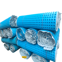 Feuille de drainage de panneau de drainage alvéolé HDPE en plastique de 2m de largeur Feuille de filtre de drainage de hauteur de 10mm avec géotextile pour tunnel