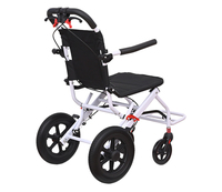 Fauteuil roulant portable super léger pliable avec frein à main, chariot de voyage pour personnes âgées, chaise médicale pour personnes handicapées