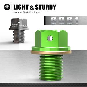 NiceCNC magnético del motor de drenaje de aceite de tornillo para <span class=keywords><strong>Kawasaki</strong></span> Z250 NINJA300 2013-2017 <span class=keywords><strong>NINJA</strong></span> <span class=keywords><strong>400</strong></span> 2014-2023 ZZR400 1990-2007 - Product Image 2