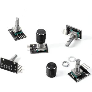 โมดูลเข้ารหัสแบบหมุน fdclixuvol KY-040 360องศาพร้อมลูกบิดสำหรับโครงการ Arduino - Product Image 6
