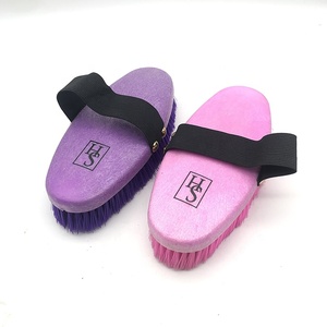 Fourniture d'usine poignée en plastique nettoyage brosse à <span class=keywords><strong>cheveux</strong></span> cheval Groomingh outil cheval corps brosse - Product Image 2