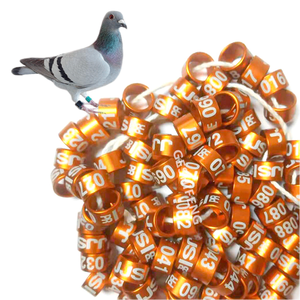 Anelli per piccioni in alluminio di alta qualità di colore di dimensioni personalizzate di fabbrica anello per piccioni anello per uccelli - Product Image 1