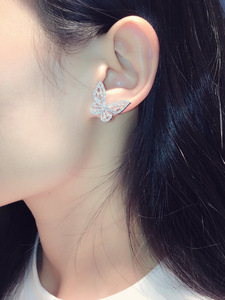 <span class=keywords><strong>Boucles</strong></span> <span class=keywords><strong>d</strong></span>'<span class=keywords><strong>oreilles</strong></span> <span class=keywords><strong>papillon</strong></span> en Zircon, saucière personnalisée, en diamant scintillant, aiguille en <span class=keywords><strong>argent</strong></span> 925 - Product Image 4