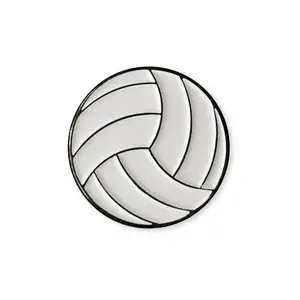 Custom Football Soccer Basketball Volleyball League Sport Enamel Lapel Pins Badge Brooch Hard Enamel Team Enamel Lapel Pins