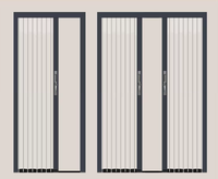 Porte pliante moderne en cristal transparent, étanche, pour hall, salle à manger, cuisine et séparateur de salon, lumineuse et peu encombrante