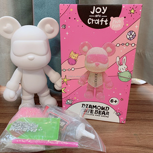 Diy Blanco Hars Kerst Diamant Bezaaide Ruimte Beer Ornament Interstellaire Handgemaakte Handgeschilderde Beer Box Set Home Decor - Product Image 1