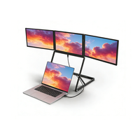 Écran d'ordinateur portable à affichage séparé en gros, écran d'extension d'ordinateur portable de 15,6 pouces, triple écran 1920*1080 IPS FHD LCD, moniteur portable triple type C