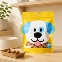 Sacs à friandises pour animaux de compagnie imprimés sur mesure, pochettes à friandises pour chiens découpées sur mesure avec forme personnalisée et fermeture à glissière pour l'emballage de nourriture pour animaux de compagnie en détail