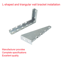Support mural en forme de L et triangulaire anti-corrosion Support de bras de support en forme de L Grille Chemin de câbles Accessoires en acier inoxydable