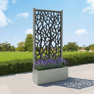 Ensemble de <span class=keywords><strong>jardinière</strong></span> de barrière extérieure en aluminium de haute qualité Pot de fleur de grande conception enduit de poudre pour le jardin - Product Image 6