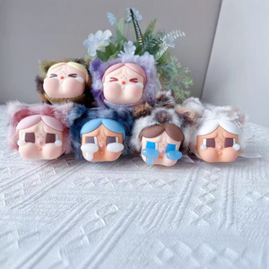 Crybaby Leopard Cat Series <b>Vinyl</b> Plush Keychains Soft 3D Shape Key <b>Box</b> Gifts Toys For Youth 15 35 Years Old - Product Image 3