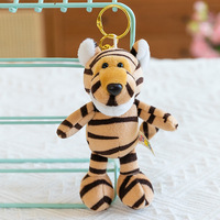 Vente en gros de porte-clés en peluche animaux de la jungle pendentif tigre éléphant panda singe zoo pour les amateurs d'anime