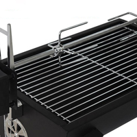 Appareil de rôtissoire professionnel en acier revêtu de poudre de charbon de bois, pour barbecue, d'agneau, cochon, robuste