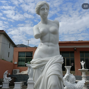 Italiano greco personalizzato bianco lucidatura artificiale di grandi dimensioni venus donne in marmo scultura in pietra statue per il prezzo di vendita - Product Image 4