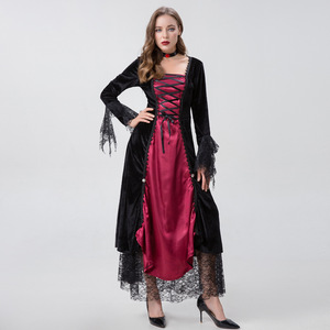 Halloween Sexy Noir et Rouge Gothique Palais Robe Vampire Jeu Uniforme Discothèque Sorcière Rôle Performance Jupe - Product Image 2