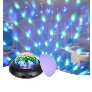 חדש מיני LED לילה אור dj שליטת קול אור כוכבים מקרן ירח מנורת עיתוי RGB led מנורות שולחן לחדר תינוק תפאורה אורות
