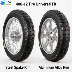 Neumático Universal 4.00-12 para Triciclo de Carga Pesada, Antideslizante, de Goma, para Motocicleta Supermoto, Repuestos para Todo Tipo de Carga - Product Image 1