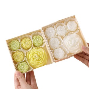 Scented Rose <b>Candles</b> Flower Shape Solid Fragrance Home Bedroom Wedding Gift <b>Set</b> Fresh Air Aromatherapy - Product Image 5