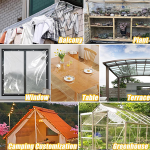 Panneaux transparents en vinyle PVC rouleau en plastique rouleau aveugle extérieur tissu rideau transparent ombre de <span class=keywords><strong>terrasse</strong></span> pour portes - Product Image 6