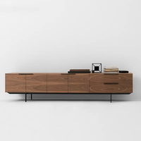 Couleur bois fer pied meuble TV Style français moderne minimaliste Table basse combinaison italien lumière luxe Style bois massif