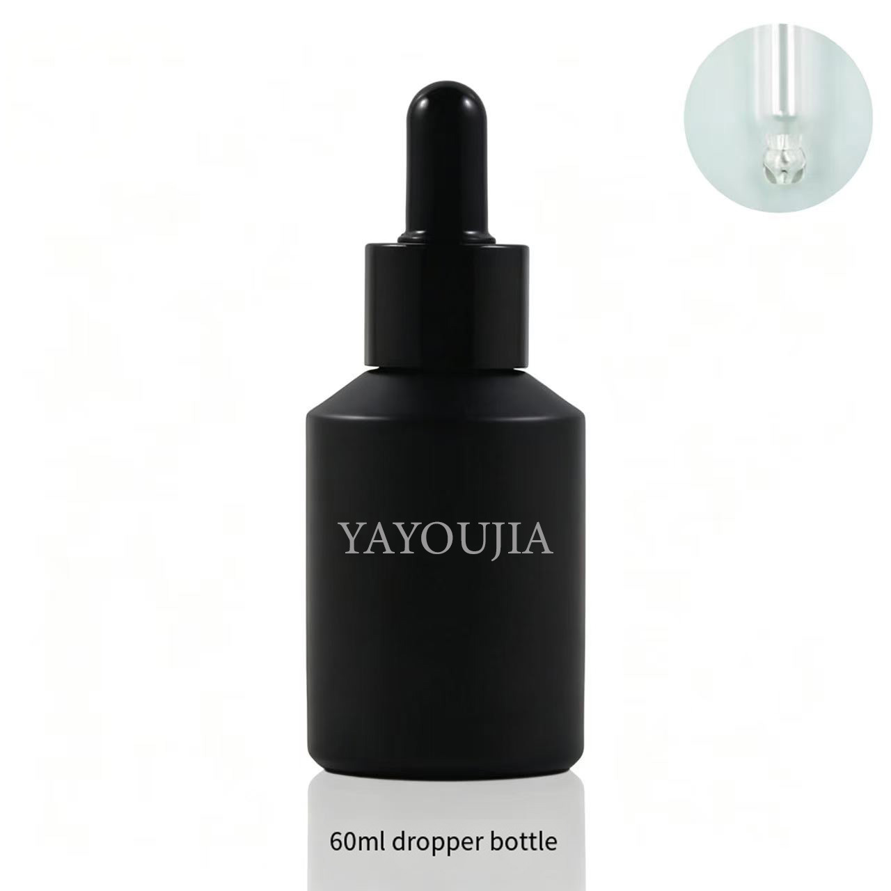 Glossy black bottle body