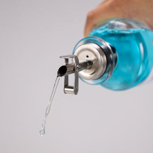 תוויות מותאמות אישית 300 מ "ל חדר אמבטיה זכוכית בקבוק מי פה סט עם זרבובית אוטומטית לפשוט ומגרגר - Product Image 6