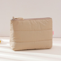 Sac de maquillage YIFAN personnalisé avec logo, sac de toilette imperméable en nylon matelassé, sac de voyage pour femmes, rangement portable