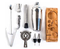 Ensemble de shaker à cocktails Boston en acier inoxydable durable avec accessoires - Outils de bar originaux