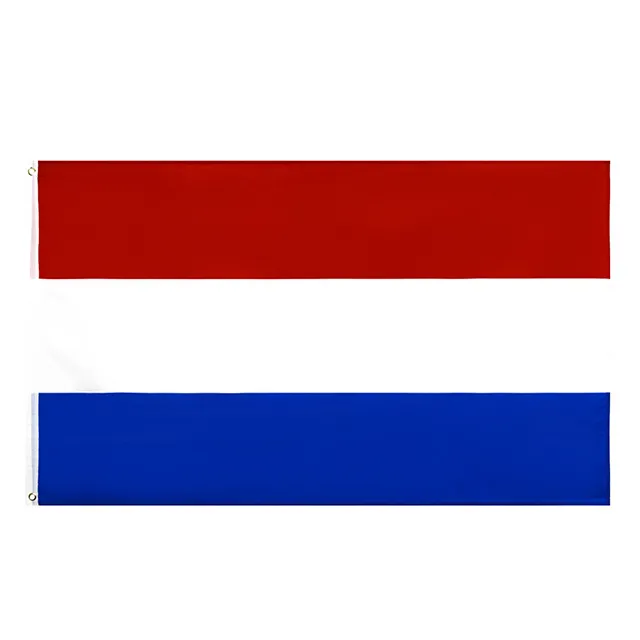 Nederlandse Vlaggen En Banners Dubbele Steek Digitaal Printen Nederland Vlag 3X5 Voet Met Twee Koperen Gespen