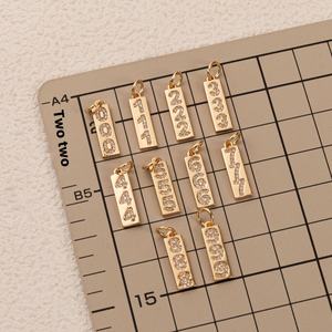 Collar con Colgante Digital DIY de 0 a 9 para Mujer, Popular, Color Oro 18K, Joyería de Latón a la Moda con Cadena de Eslabones para Niños - Product Image 2