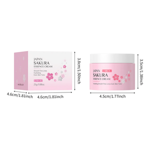 Crema facial antiarrugas Sakura de Japón, alta hidratación, efectos blanqueadores de la piel, glicerina certificada GMP, té verde, <span class=keywords><strong>Aloe</strong></span> <span class=keywords><strong>Vera</strong></span> a base de hierbas - Product Image 1