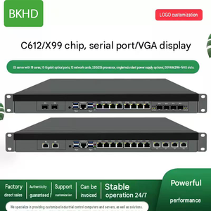 Serveur réseau BKHD C612 1U en rack avec processeur Xeon E5, 8 ports LAN 2.5G, option 10G SFP+, double M2 NVMe - Product Image 1