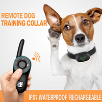 Collier de dressage pour chien avec écran LCD, moulé par injection en TPU, rechargeable, étanche IPX7, portée de 400 m, dispositif de contrôle des aboiements