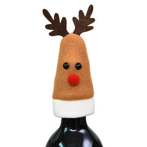 Mini chapeau <span class=keywords><strong>de</strong></span> chapeau <span class=keywords><strong>de</strong></span> Noël <span class=keywords><strong>de</strong></span> <span class=keywords><strong>renne</strong></span> <span class=keywords><strong>de</strong></span> YQ-012 pour le Topper <span class=keywords><strong>de</strong></span> couverture <span class=keywords><strong>de</strong></span> bouteille <span class=keywords><strong>de</strong></span> vin - Product Image 1