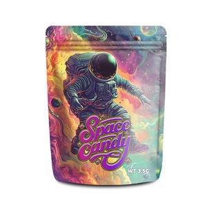 Cấp Thực Phẩm Tùy Chỉnh Lá Mùi Bằng Chứng <span class=keywords><strong>3</strong></span>.5 Gummy Kẹo Gói Nhựa 14G 28G Ziplock Bao Bì Nắp Kéo Mylar Túi - Product Image 2