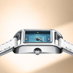 Oem นาฬิกาแบรนด์หรูสำหรับผู้หญิง,นาฬิกาควอตซ์กันน้ำสแตนเลสนาฬิกาธุรกิจหนังสุภาพสตรีหน้าปัดสี่เหลี่ยม - Product Image 5