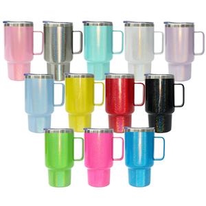 Vasos de chupito de acero inoxidable de 3 oz <span class=keywords><strong>con</strong></span> purpurina brillante de colores arcoíris, para sublimación, <span class=keywords><strong>con</strong></span> asa, para fiestas - Product Image 1