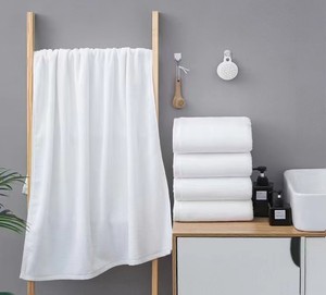 Ensemble de serviettes de bain en coton 100% uni <span class=keywords><strong>blanc</strong></span>, écologiques, pour hôtel et spa, avec une qualité GSM élevée - Product Image 6