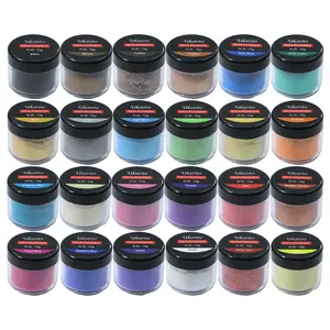 Natuurlijke 24 Kleuren 10G/Jar Mica Parel Pigment Voor Epoxyhars Diy Zeep Maken Gekleurd Mica Poeder
