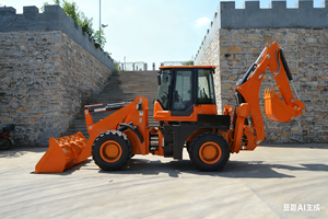 Goedkoopste grondverzetmachines, minitractor, sleepbare 4x4 landbouwtractor met graafmachine/graafbak te koop - Product Image 3