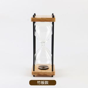 DIY Fillable Hourglass Timer, <b>Black</b> Wooden <b>Frame</b> Decorative Sand Timer (Empty Hourglass, Large Size) - Product Image 3