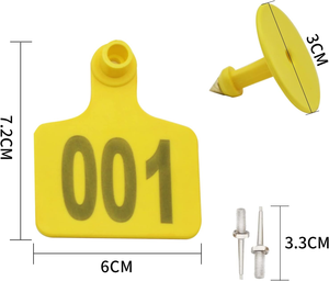 Étiquette d'oreille pour bovins en plastique personnalisée avec code laser UHF RFID, nouvelle puce de suivi animal Glomax avec garantie de 6 mois - Product Image 2