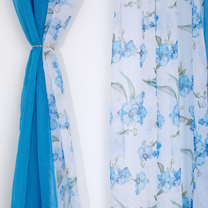 Rideaux <span class=keywords><strong>de</strong></span> fenêtre en voile <span class=keywords><strong>de</strong></span> luxe à motifs floraux pour salon, rideau <span class=keywords><strong>de</strong></span> chambre rose et rouge, draperie - Product Image 4