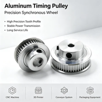 Poulie de distribution à courroie trapézoïdale GT2, 50 dents, en alliage d'aluminium, diamètre de perçage OEM 15-17 mm, garantie 3 ans pour imprimante 3D