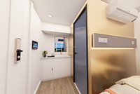 Maison capsule mobile de luxe avec systèmes autonomes d'eau et d'énergie