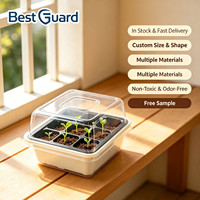 Op maat gemaakte recyclebare 1mm dikke PET blisterverpakking voor zaailingtransport en -presentatie, aanpasbare bedrukking, voor gebruik in de landbouw