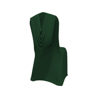 Housse de chaise en polyester tendance 2026 avec capuche drapée, extensible, pour mariage, banquet, hôtel, événement, fête, décoration