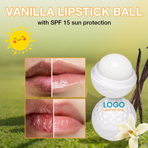 Baume à lèvres OEM de haute qualité hydratant, réparateur et apaisant, formule naturelle, parfum vanille, protection, végétalien, sans cruauté, en forme de balle de golf - Product Image 5